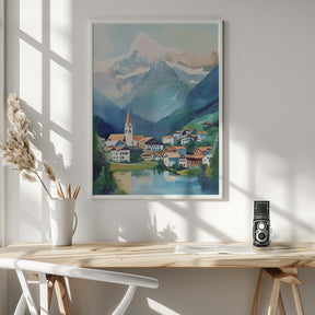 Grindelwald Switzerland Painting Poster