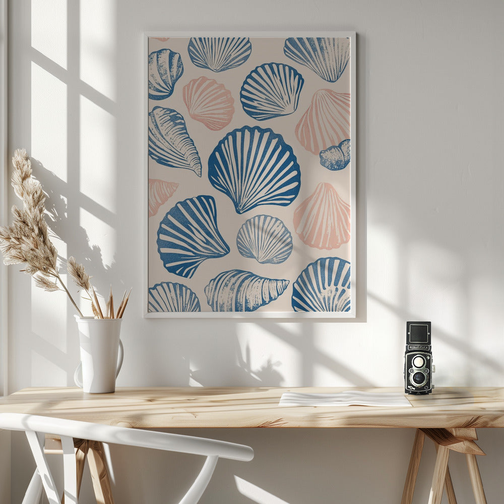 Seashell Pattern Poster