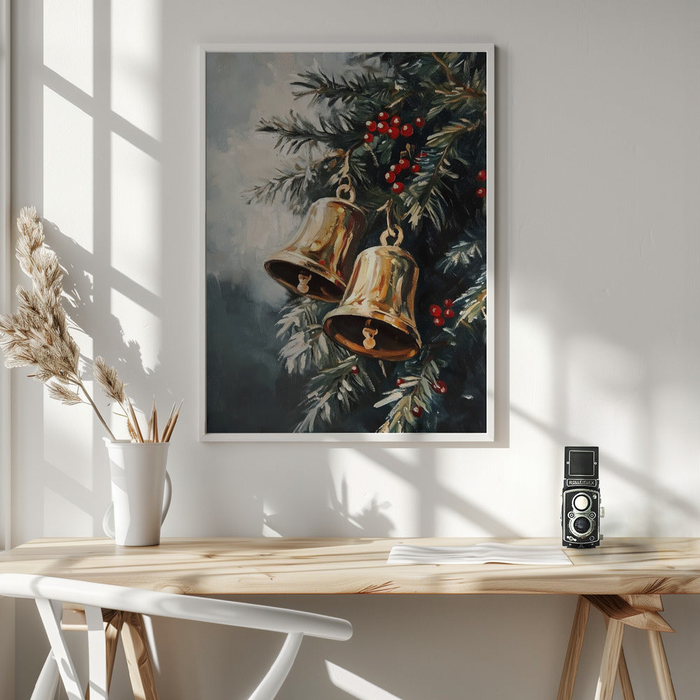 Christmas Golden Bells Poster