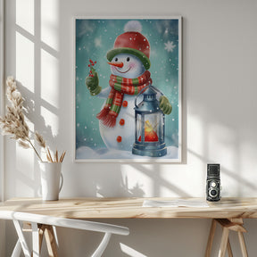 Cute Snowman No 2 Poster