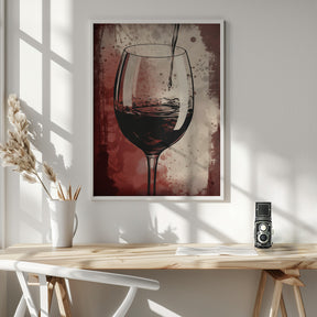 Red Red Wine No 5 Poster