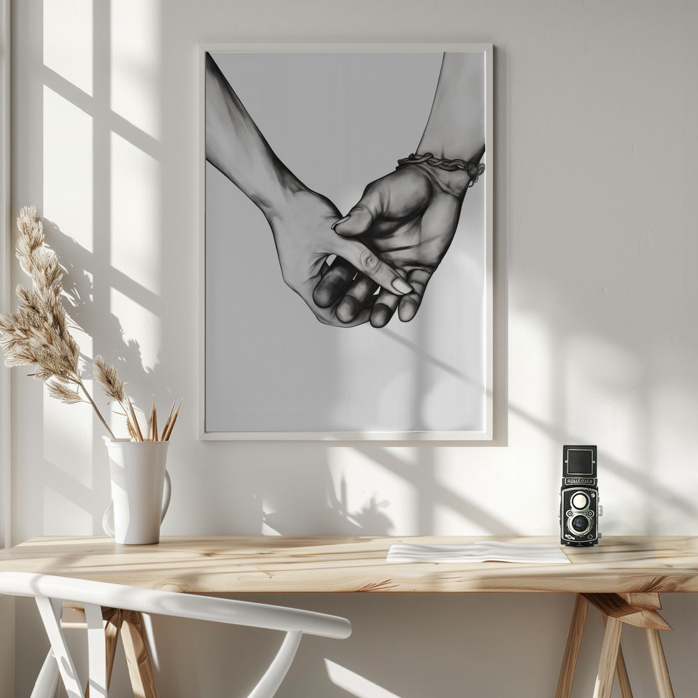 Holding Hands Poster