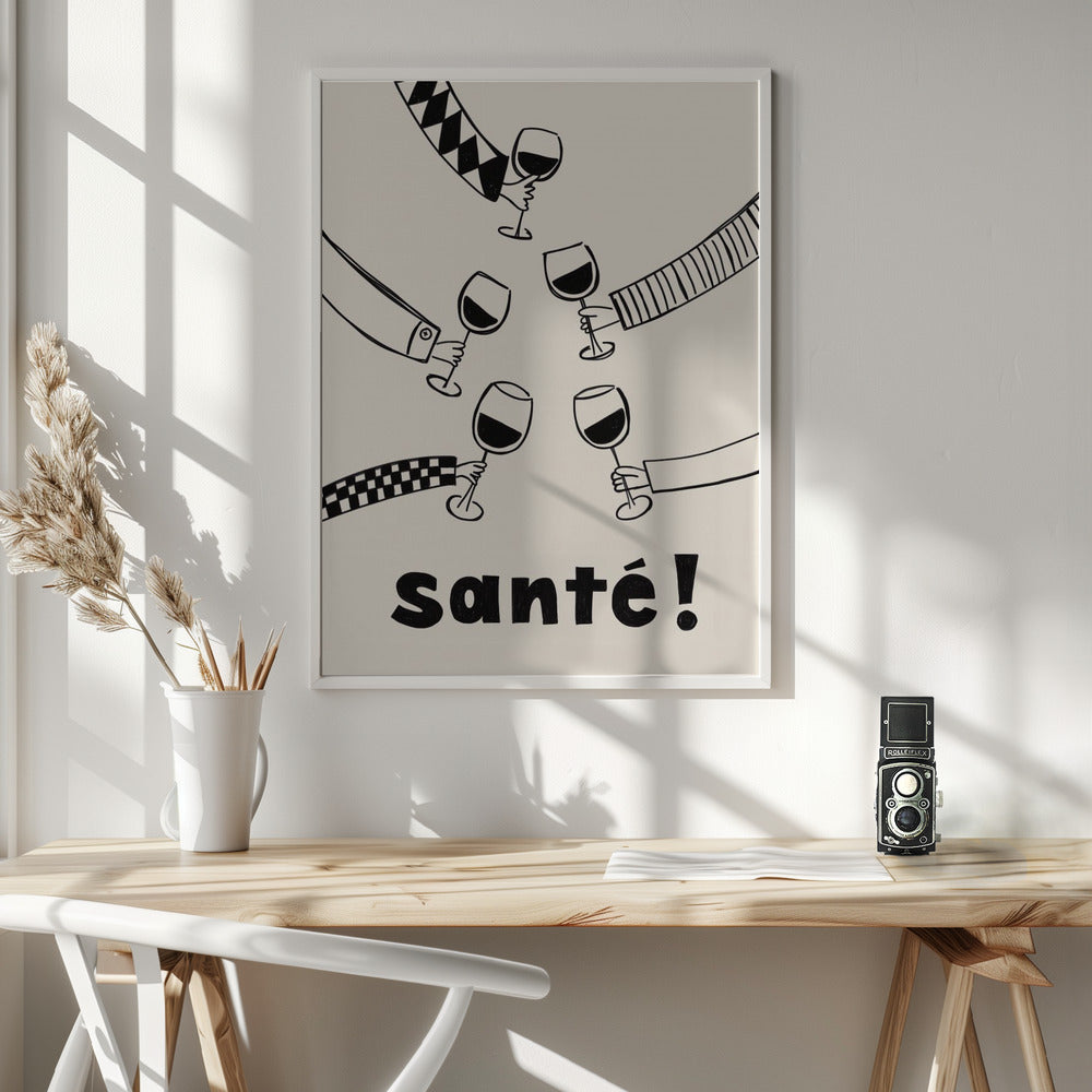 Santé Wine Party with Friends Poster