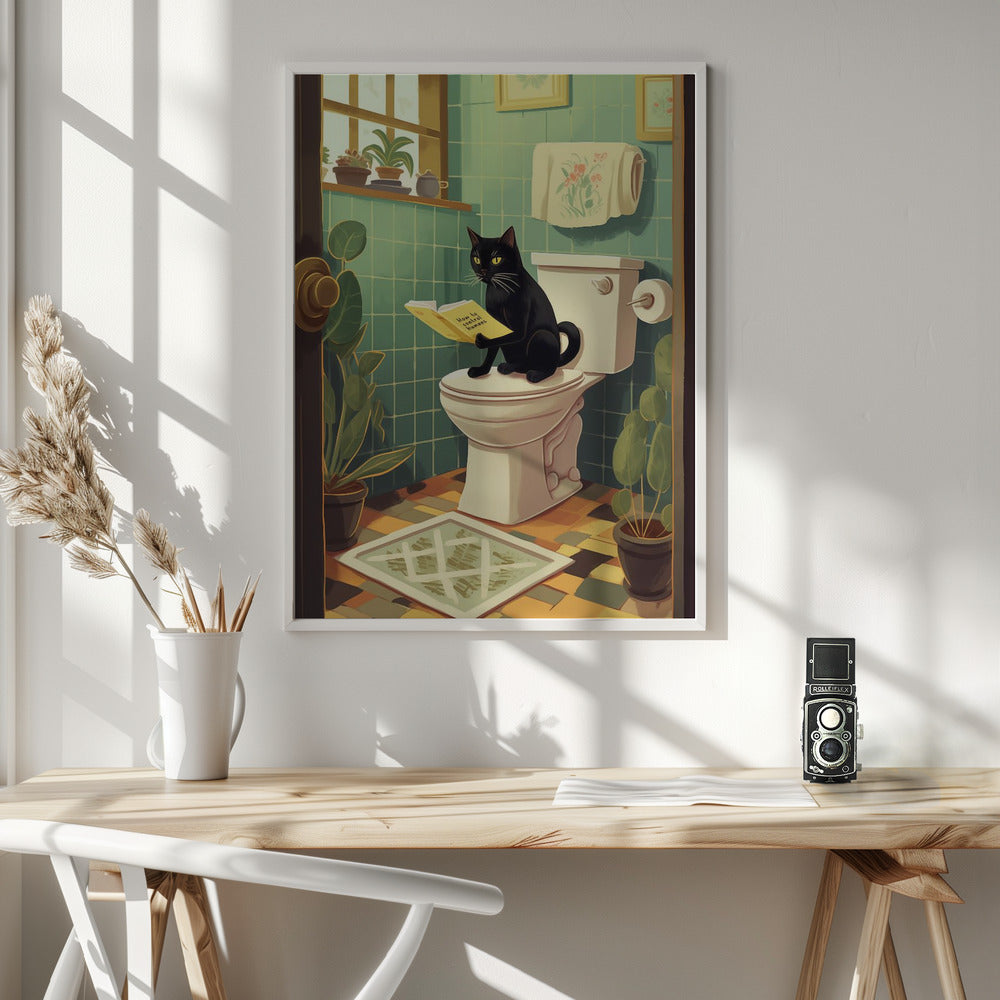 Toilet Cat Poster