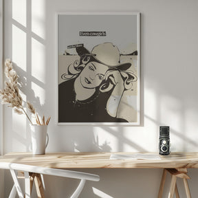 Even cowgirls get the blues print Poster