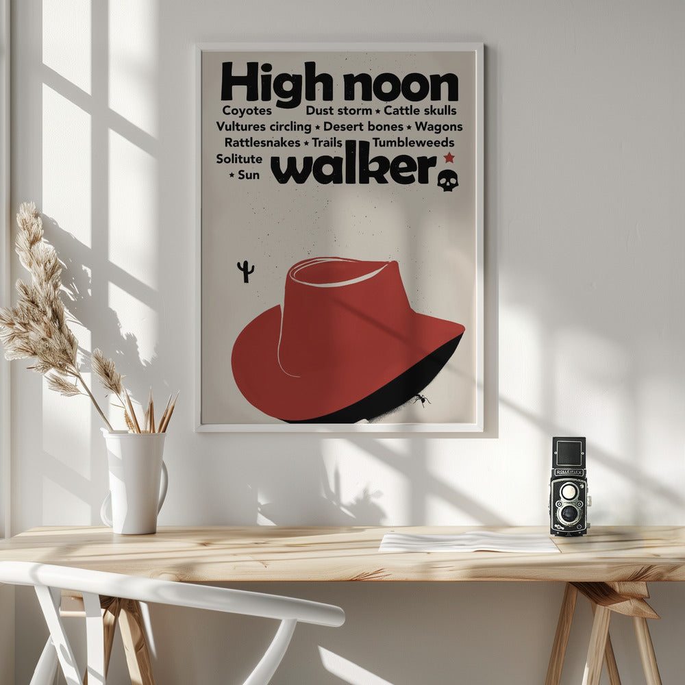 Western cowboy hat print Poster