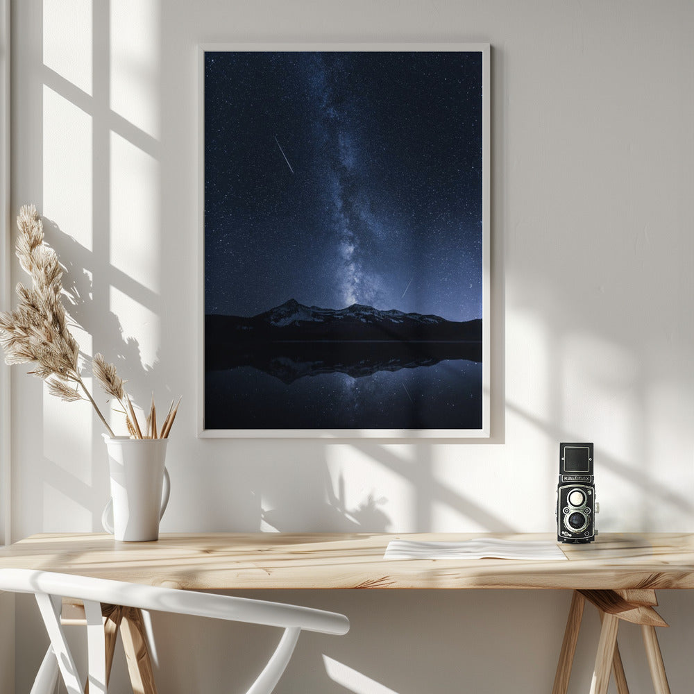 Galaxies Reflection Poster