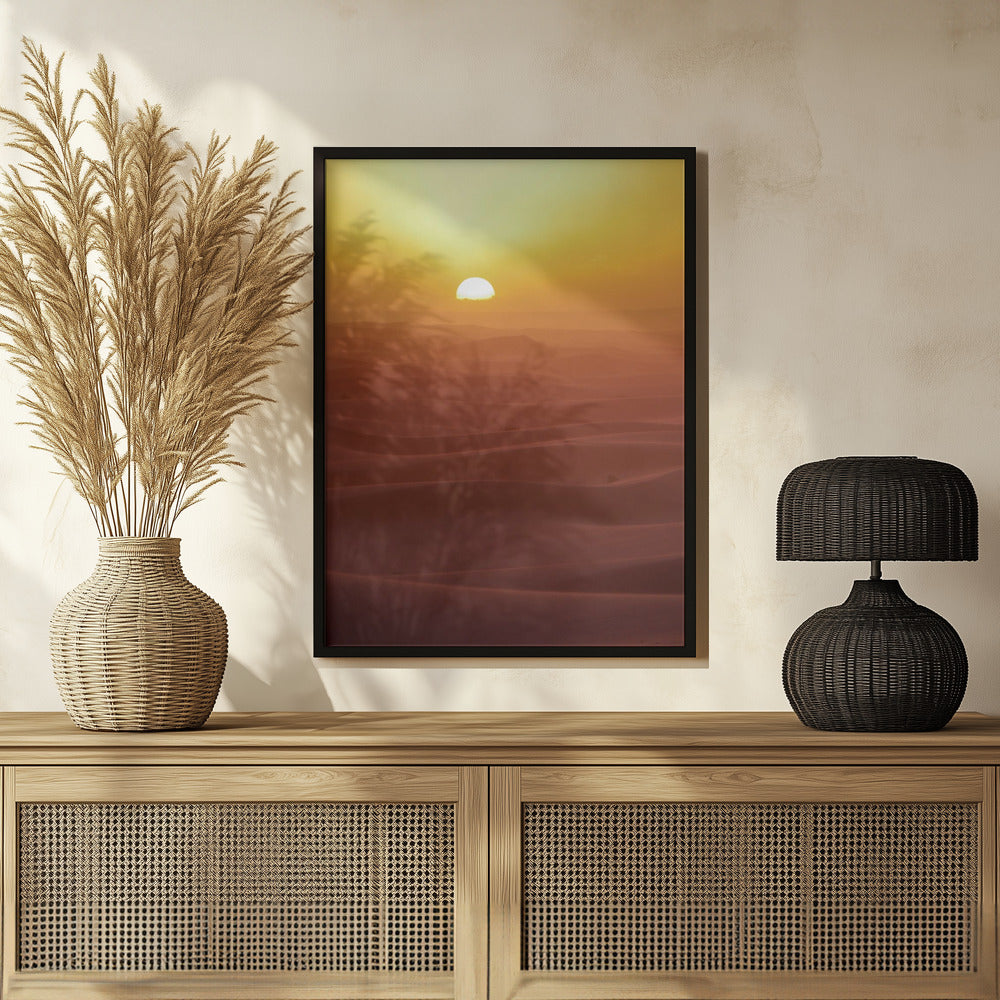 Sunset over Dunes Poster