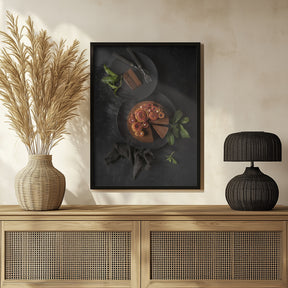 Dark chocolate and nectarine roses Poster