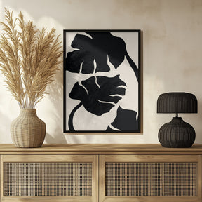 Monstera Black Poster