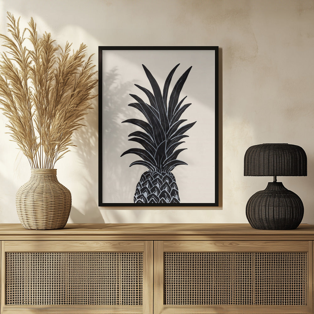 Black Pineapple Poster