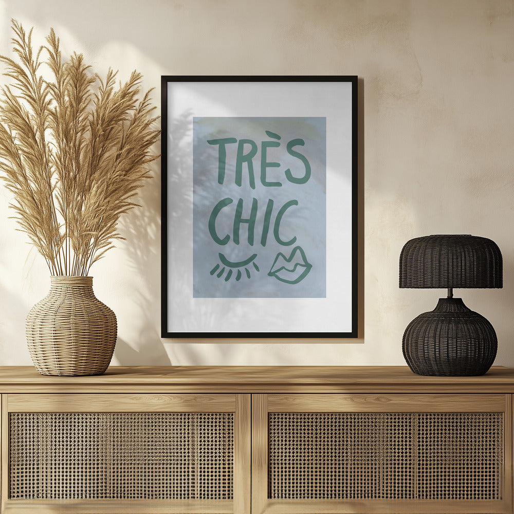 Très Chic Blue Frame Poster