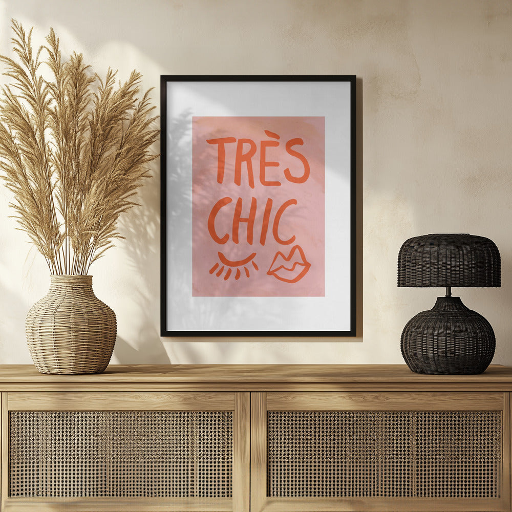 Très Chic Pink Frame Poster