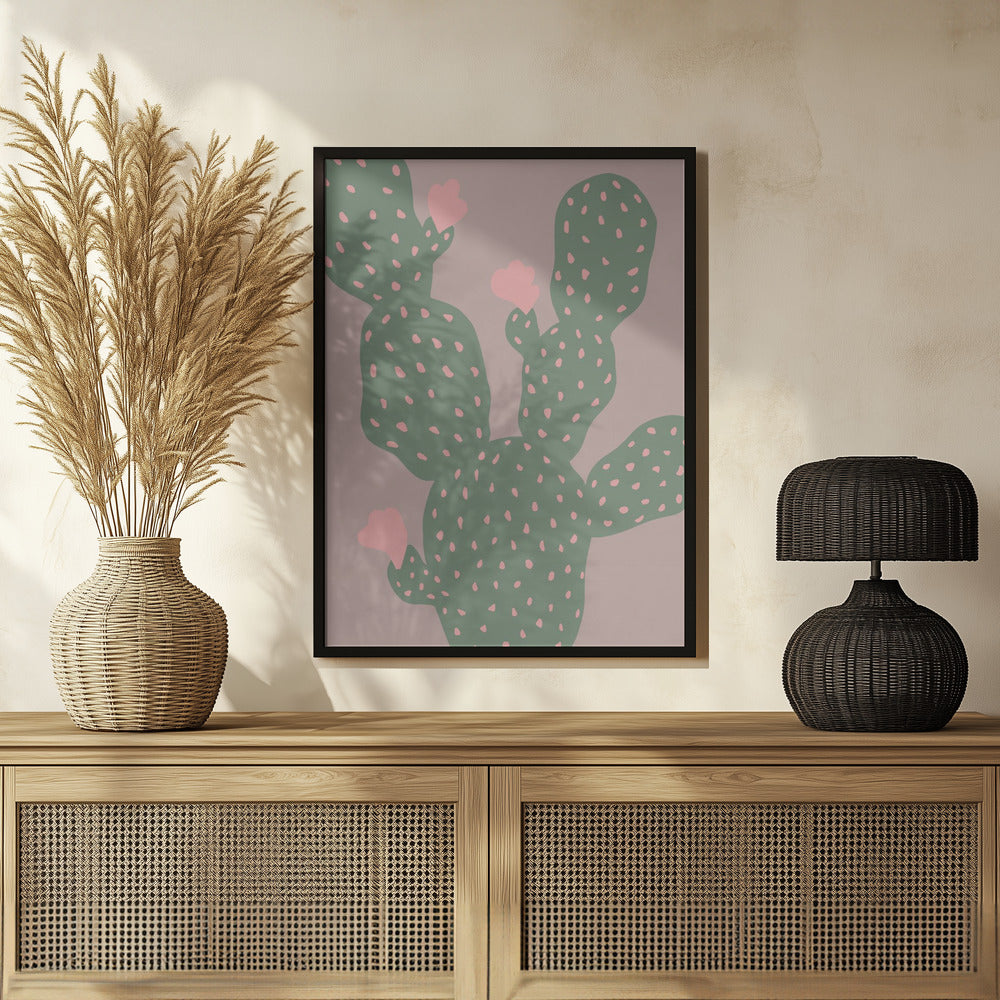 Green Cactus Poster