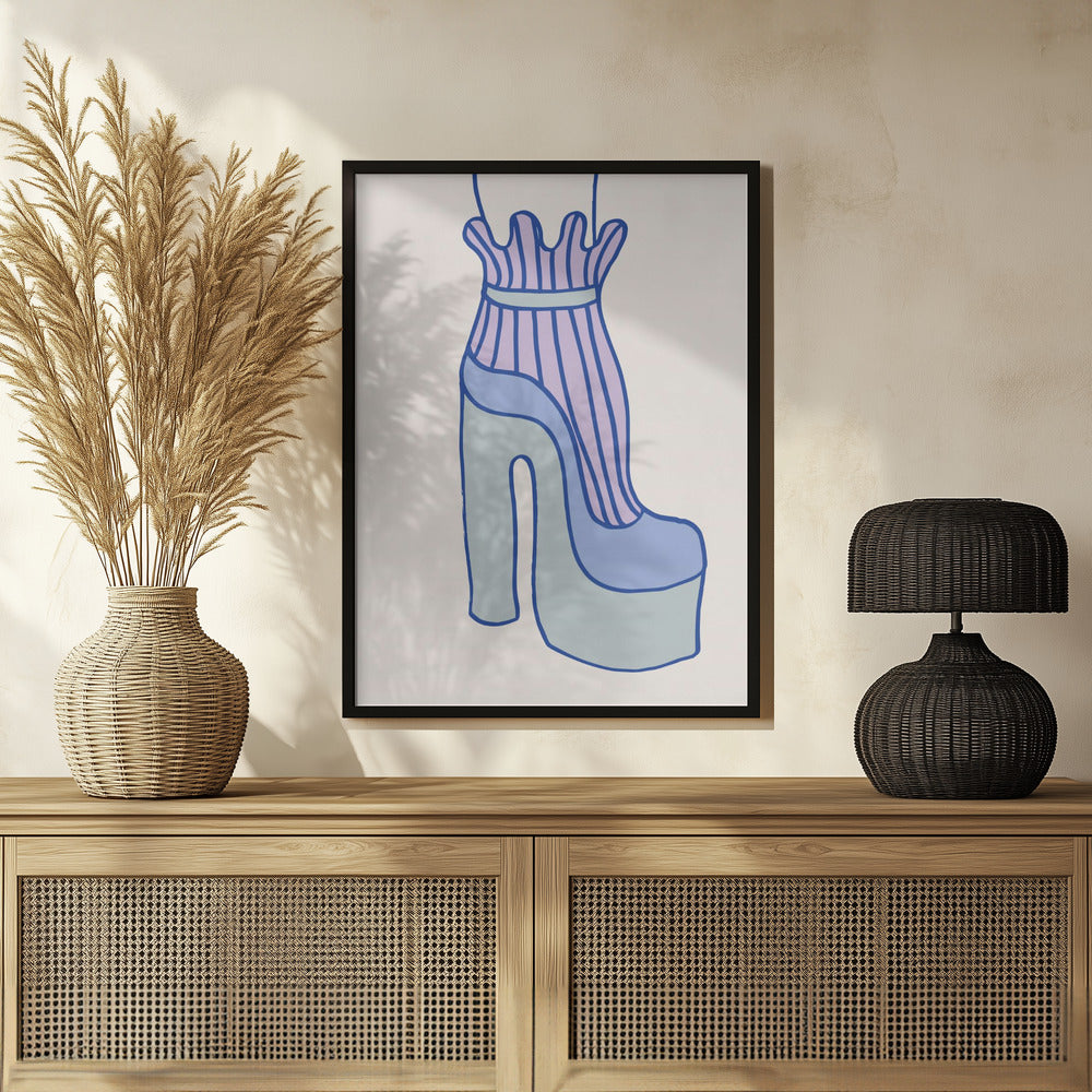 Blue Heel Poster