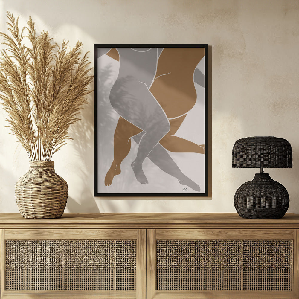 Lovers Beige Poster