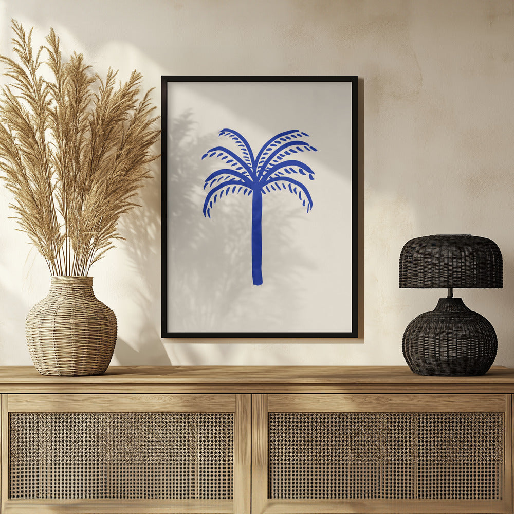 Blue Palm Poster