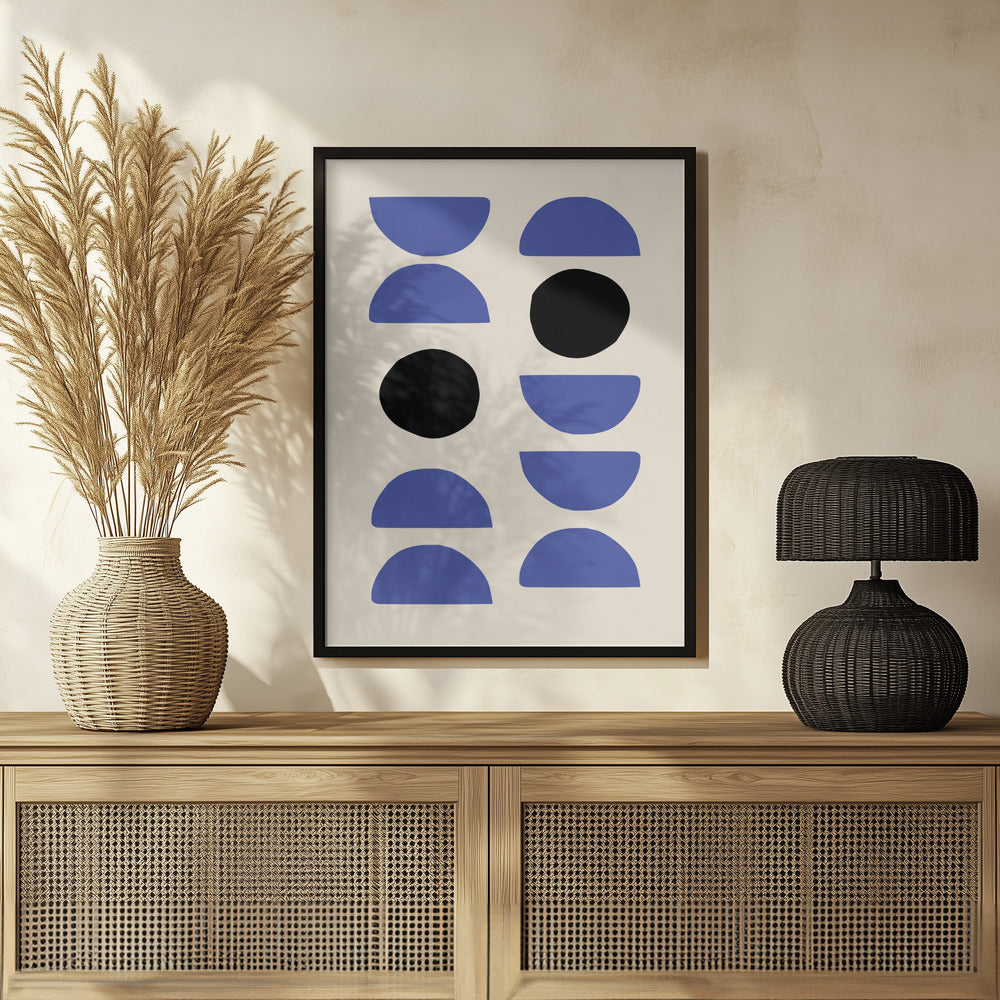 Blue Shapes Poster