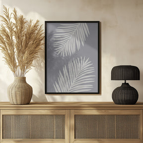 PALM LEAF 03 MEDIUM GRAY Poster