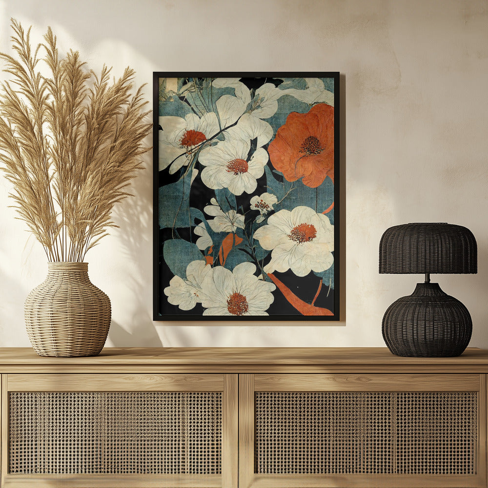 Asian Flowers Poster