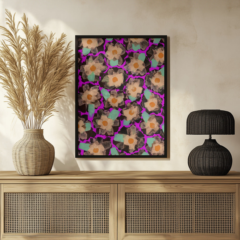 Funky Blossoms Poster