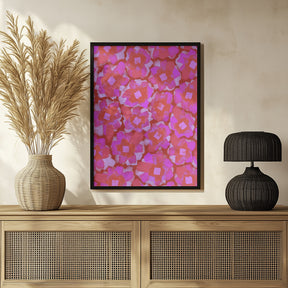 Cute Pink Blossom Pattern Poster