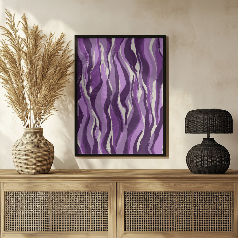 Purple Tiger Pattern Poster