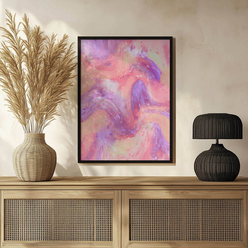 Pastel Space Pattern Poster