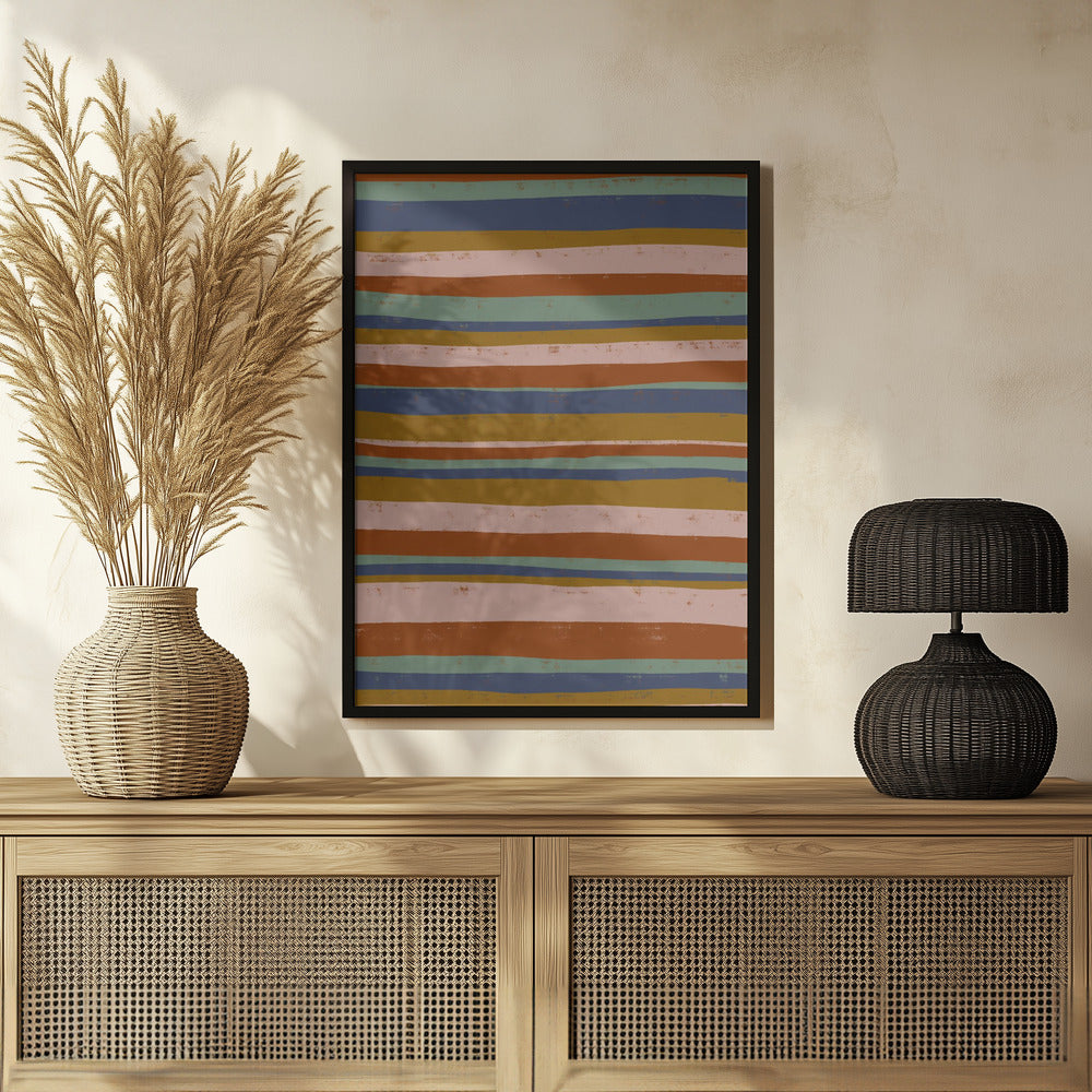 Ethno Colors Stripes Poster