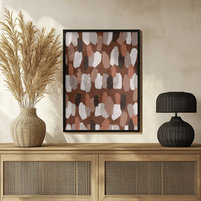 Pastel Earthy Strokes Pattern Poster