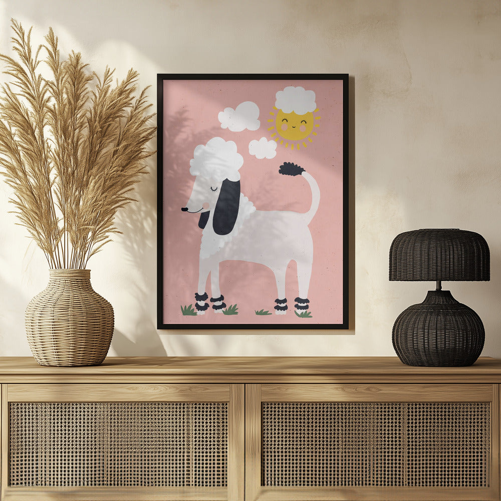 Happy Poodle Poster