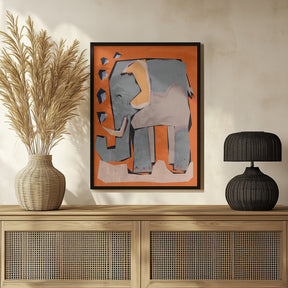 Happy Elephant Poster