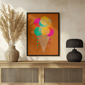 Neon Ice Cream Poster