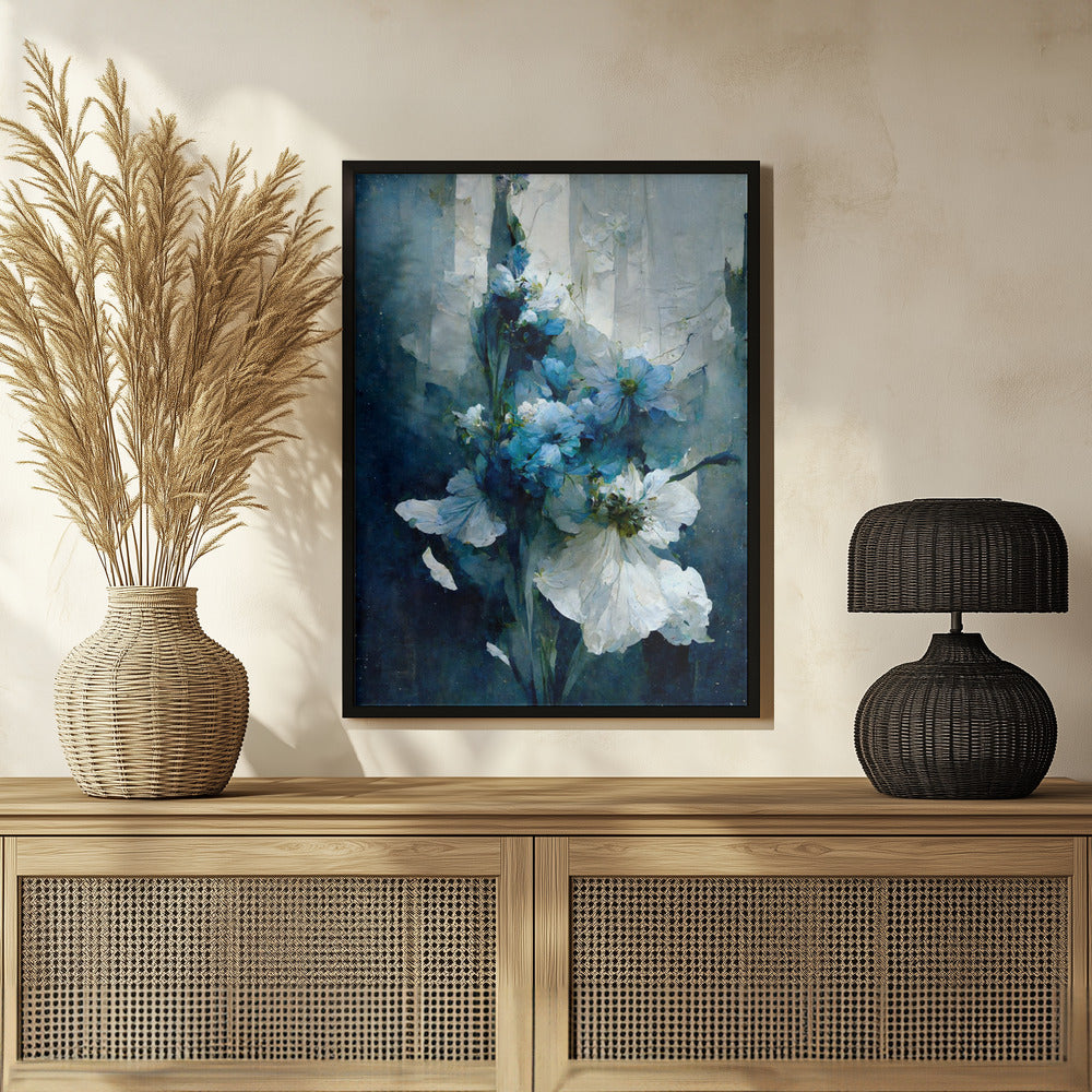 Blue Flower Bouquet Poster