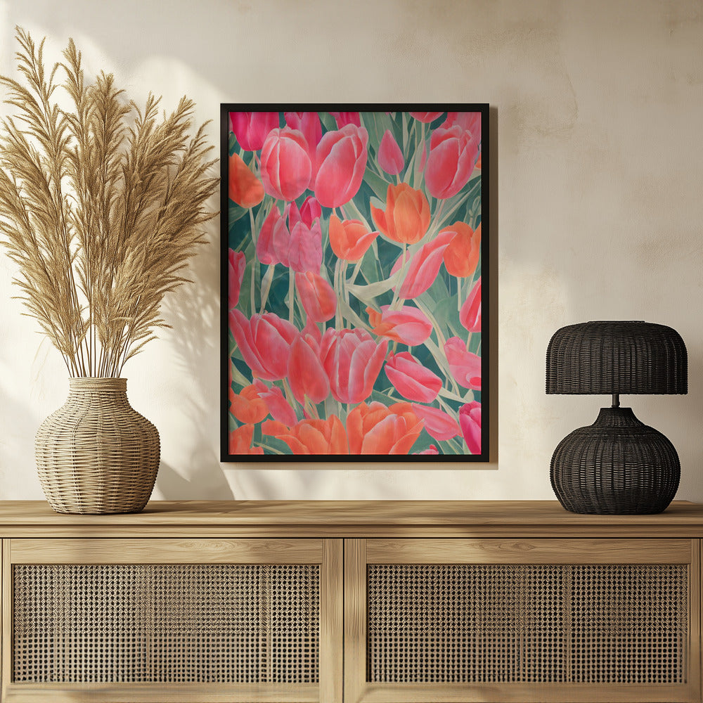 Pink Tulips Poster