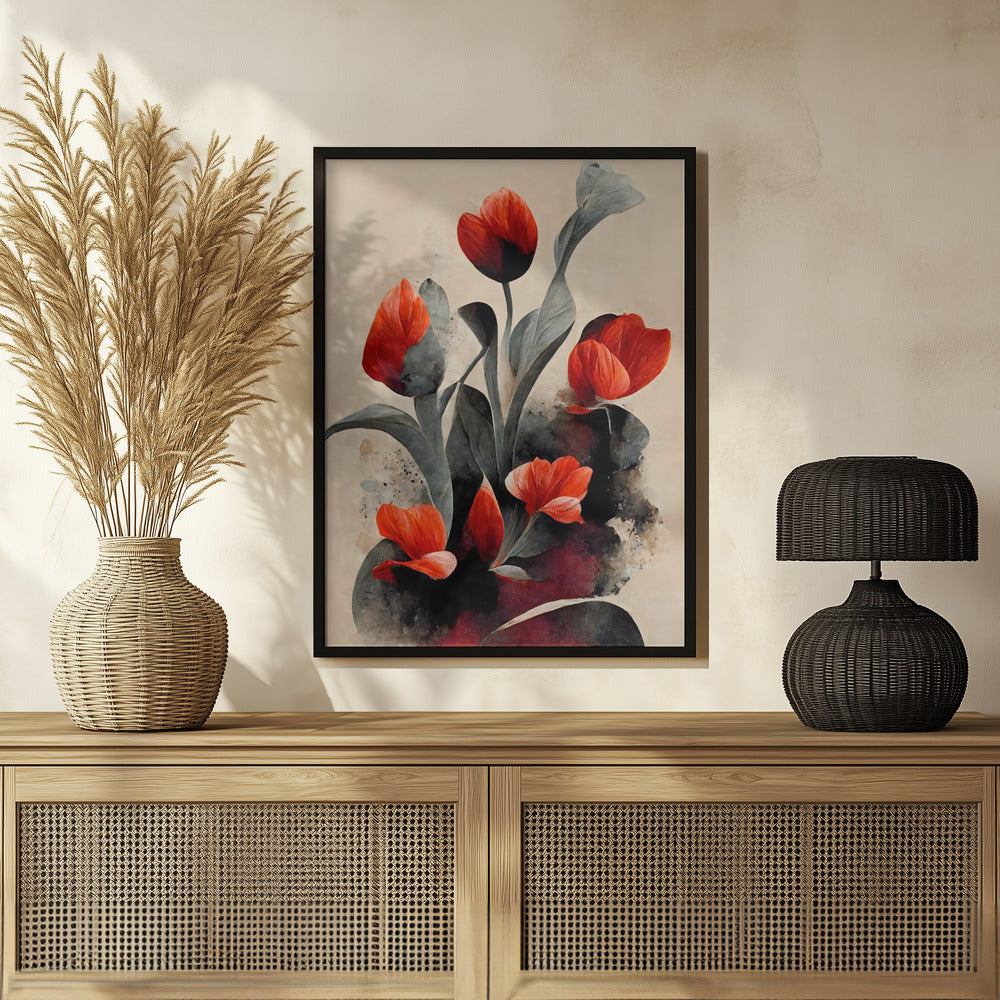 Red Tulips Poster