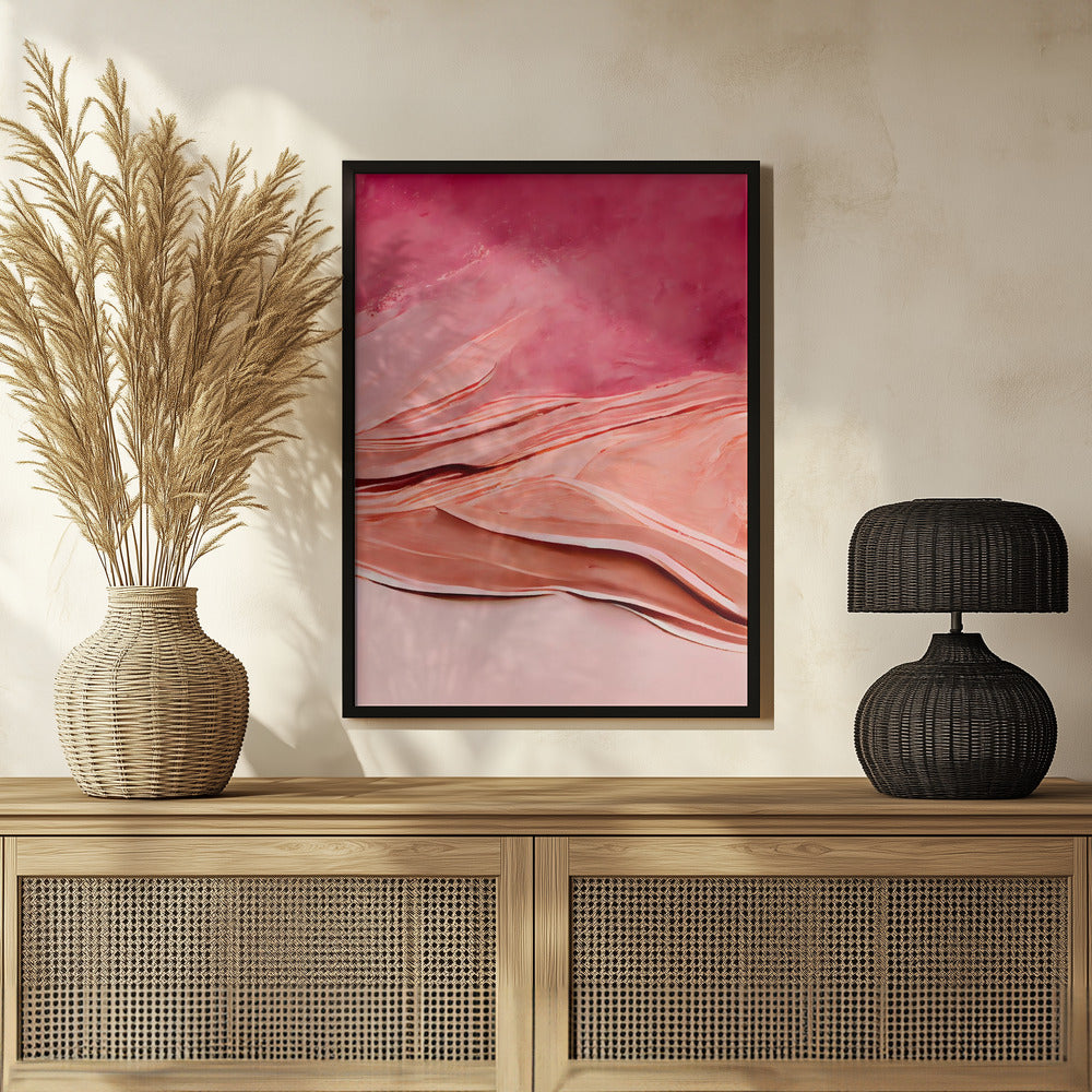 Abstract Thick Pink Color Poster