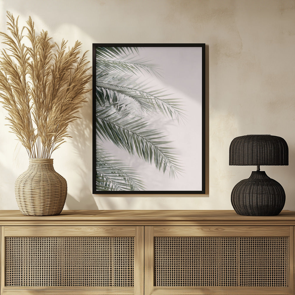 Blush Palm Leaves Poster