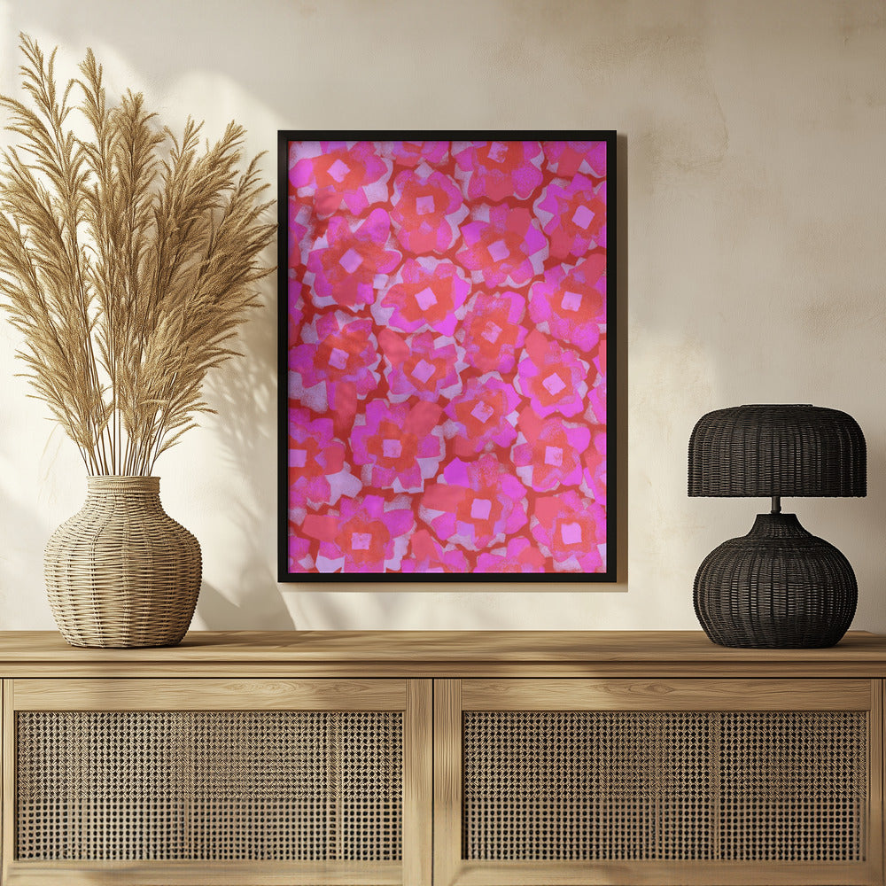 Cute Pink Flowers Poster