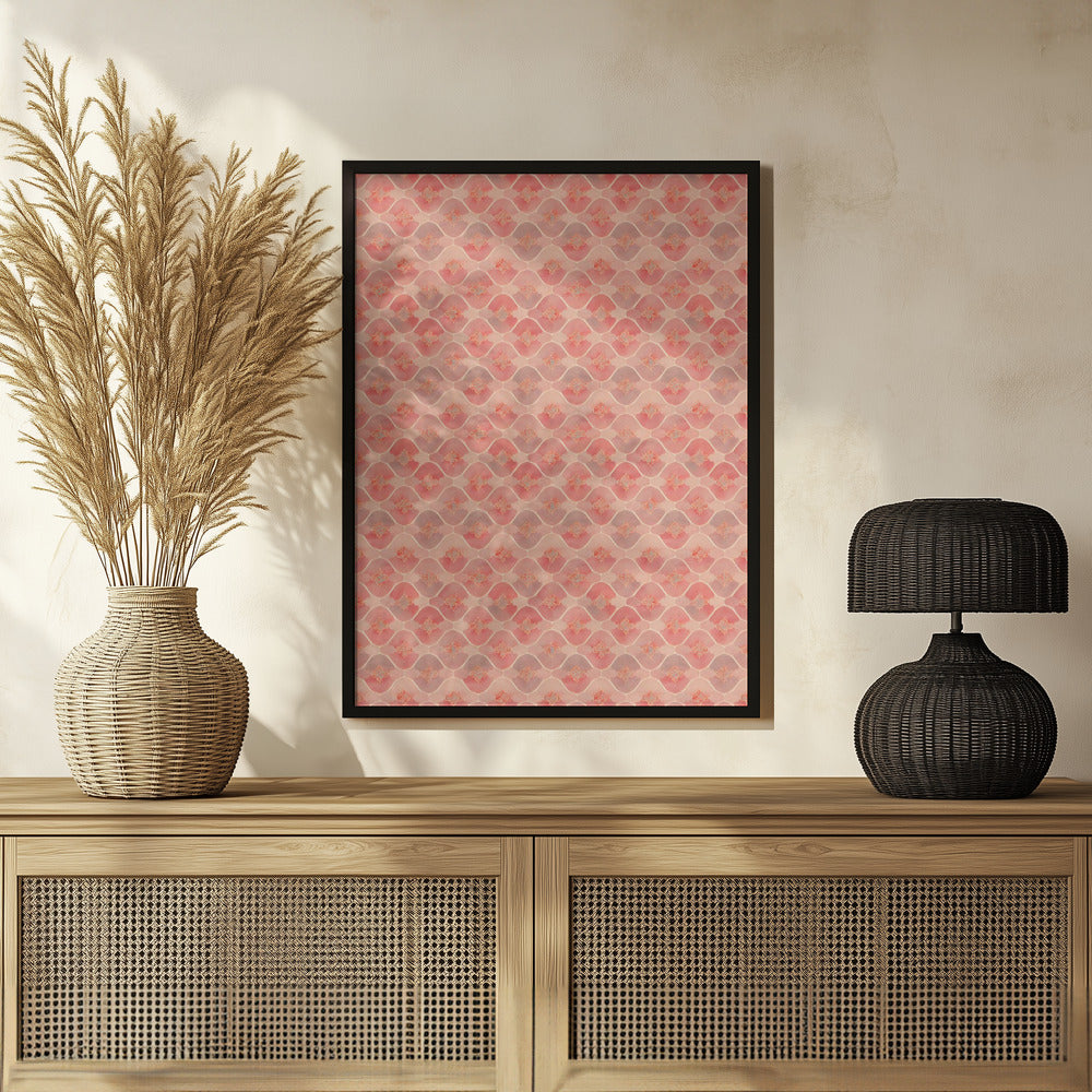 Pink Romantic Pattern Poster