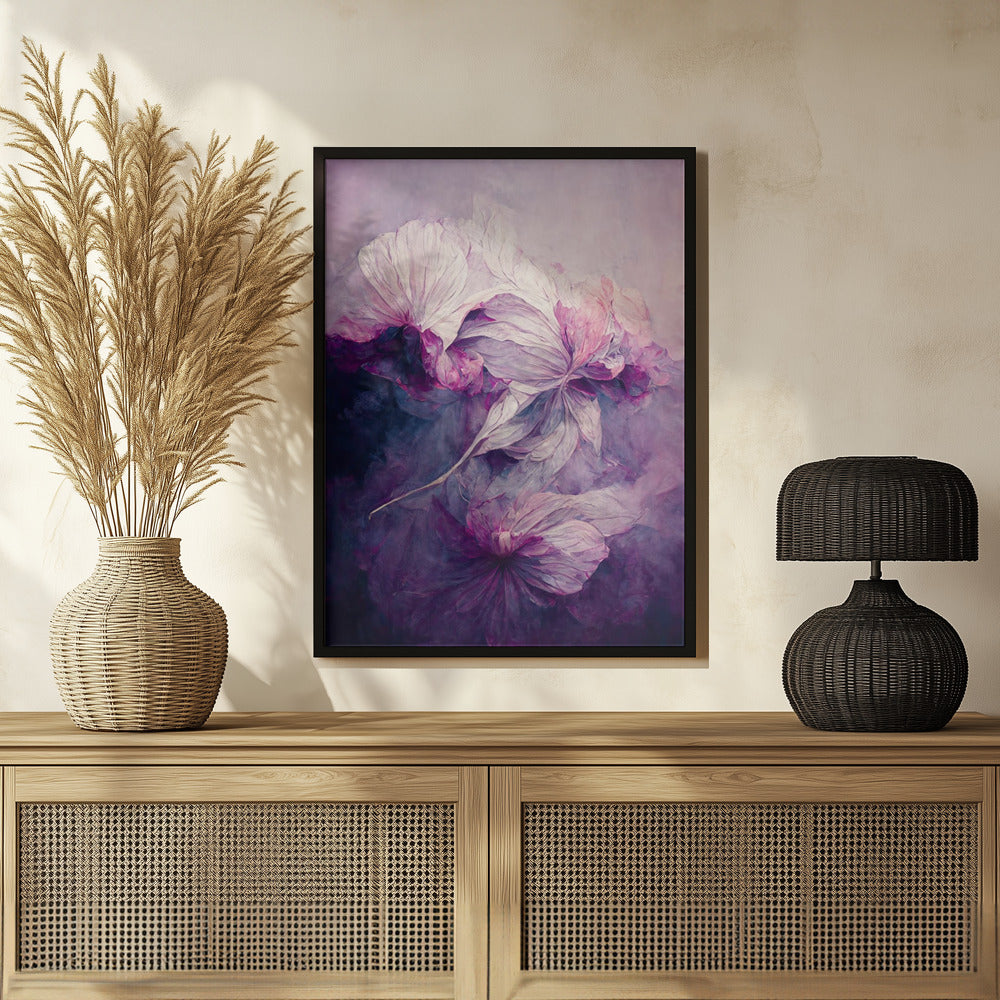 Purple Peony Poster