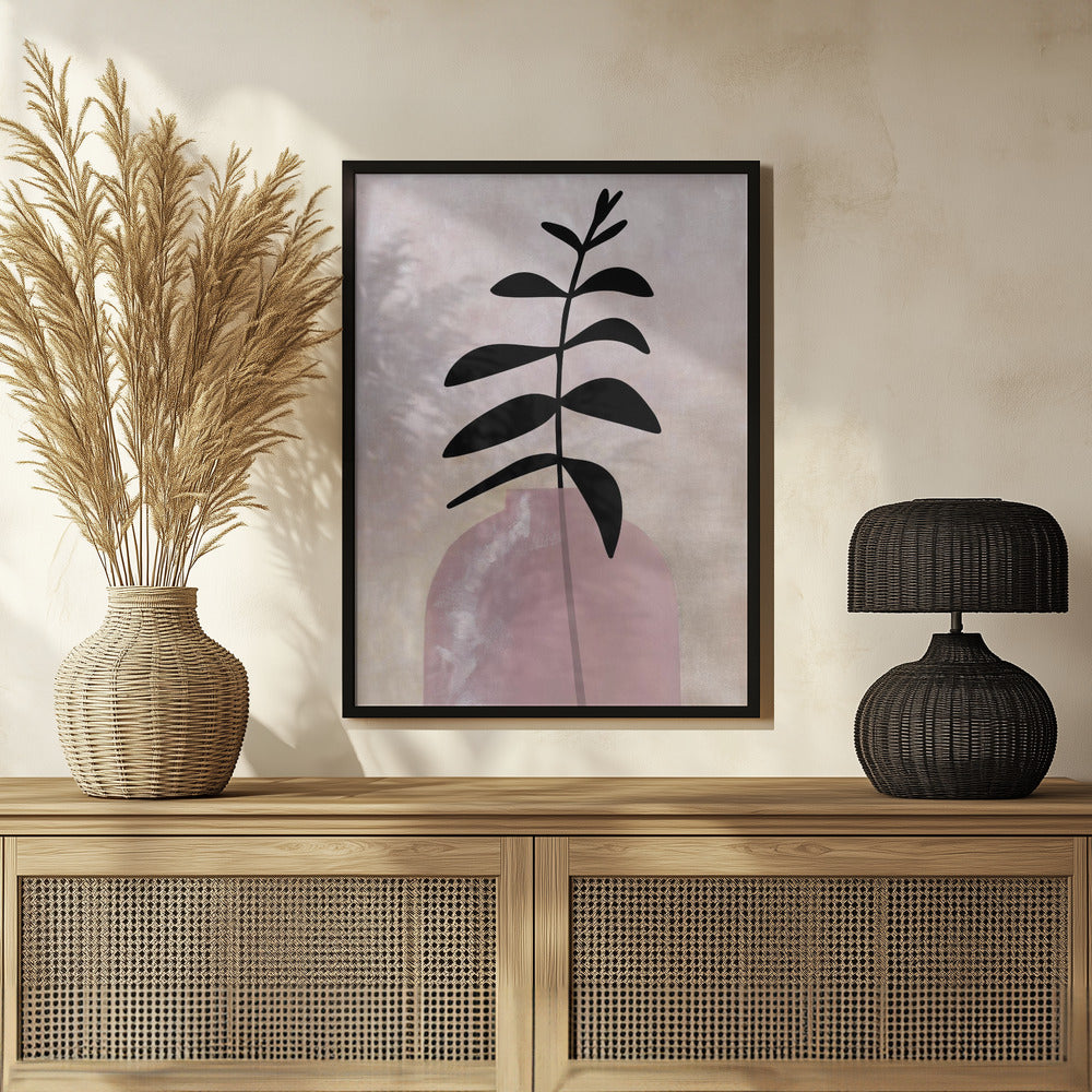 Eui vase with leaves Poster