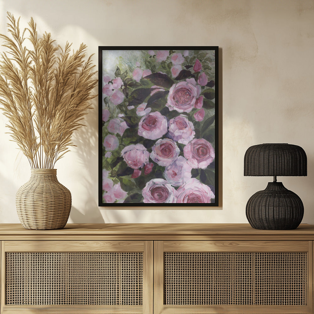 Aurorie painterly roses Poster