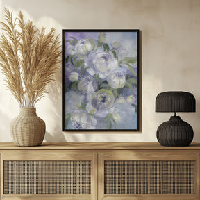 Sady painterly florals in violet Poster