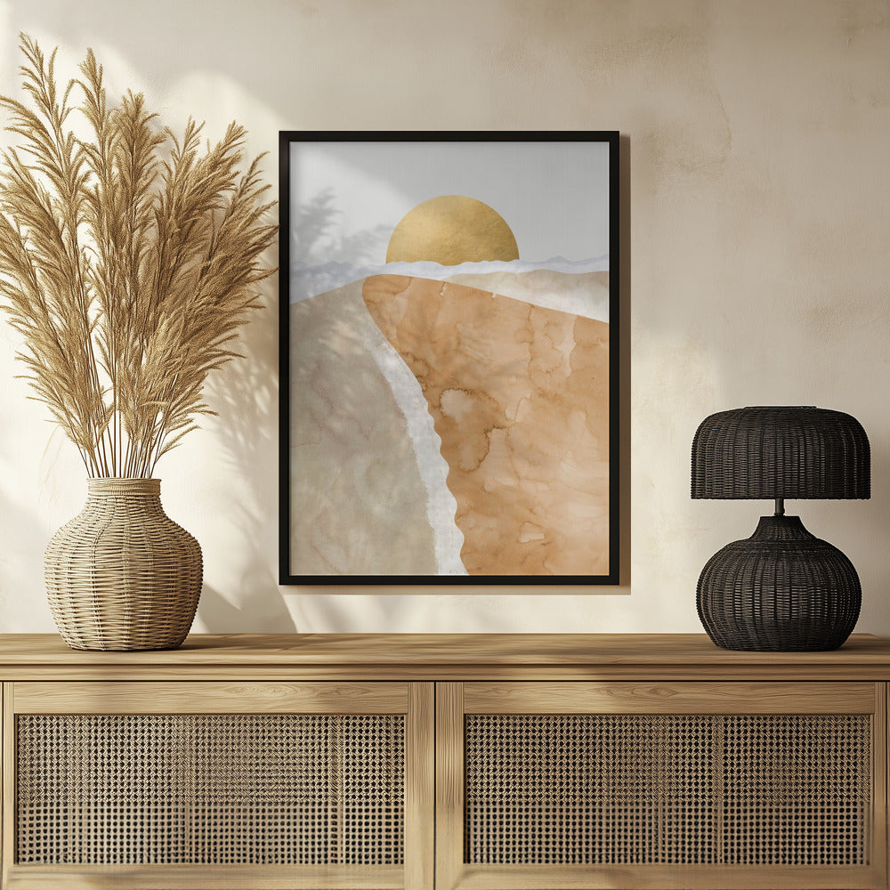 Gold sand dune Poster