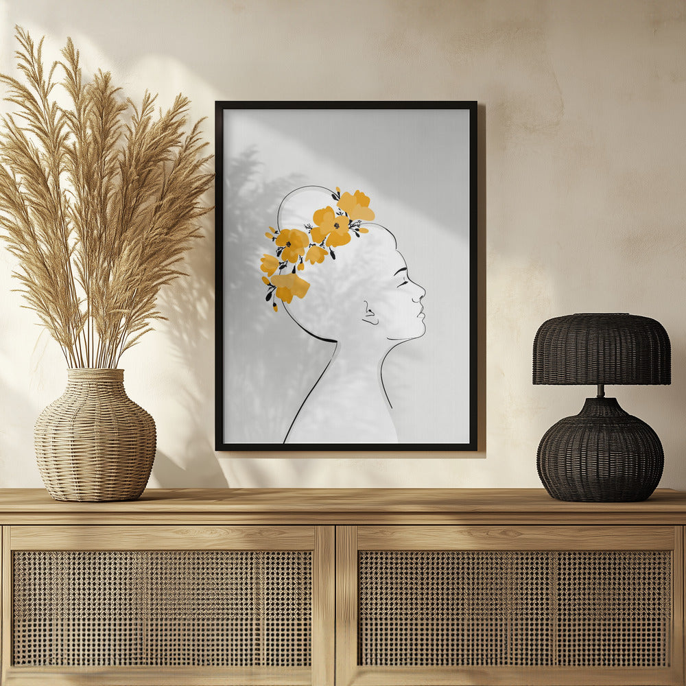 Floral Sanyu portrait Poster