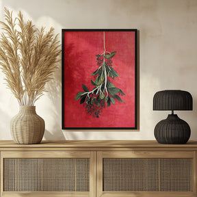 Painted Mistletoe Poster