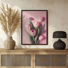 Pink Tulips Poster