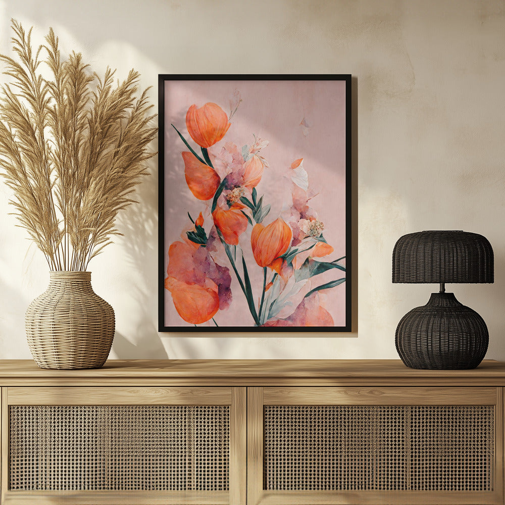 Orange Tulips Poster