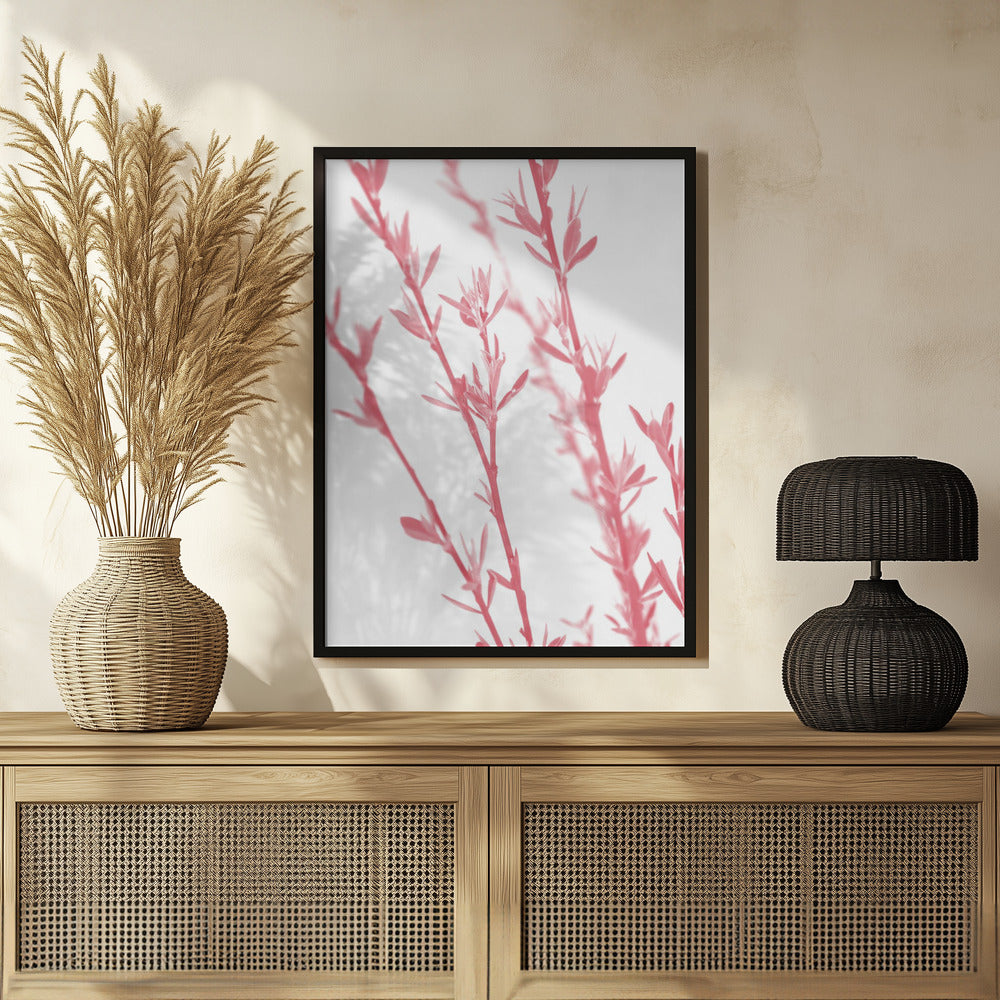 Pink dainty branch Poster